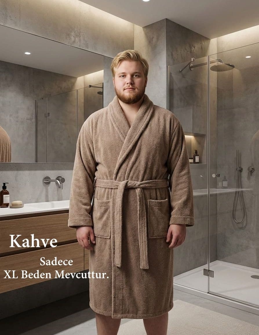 Microcotton Ultra Soft Bornoz Kahverengi XL Beden