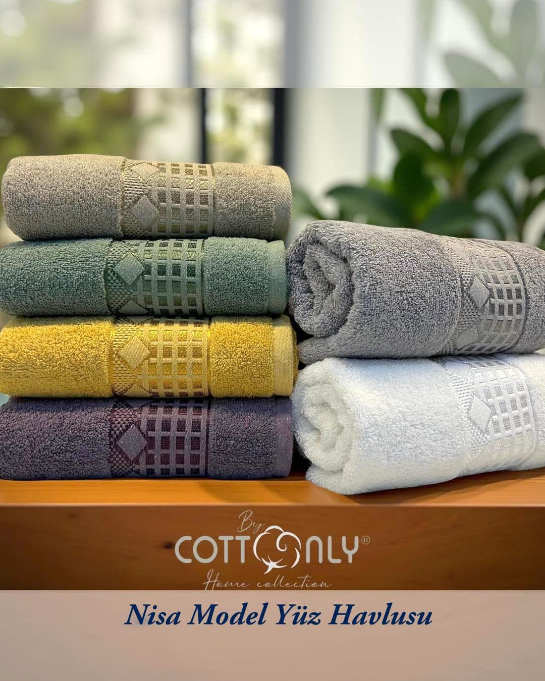 Cottonly Nisa Model Bordürlü Yüz Havlusu 6 Adet