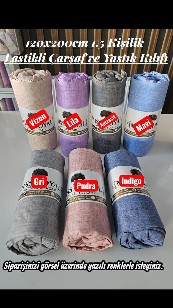 3 Adet Kampanyalı 120x200cm Lastikli Çarşaf ve Yastık Kılıfı Set